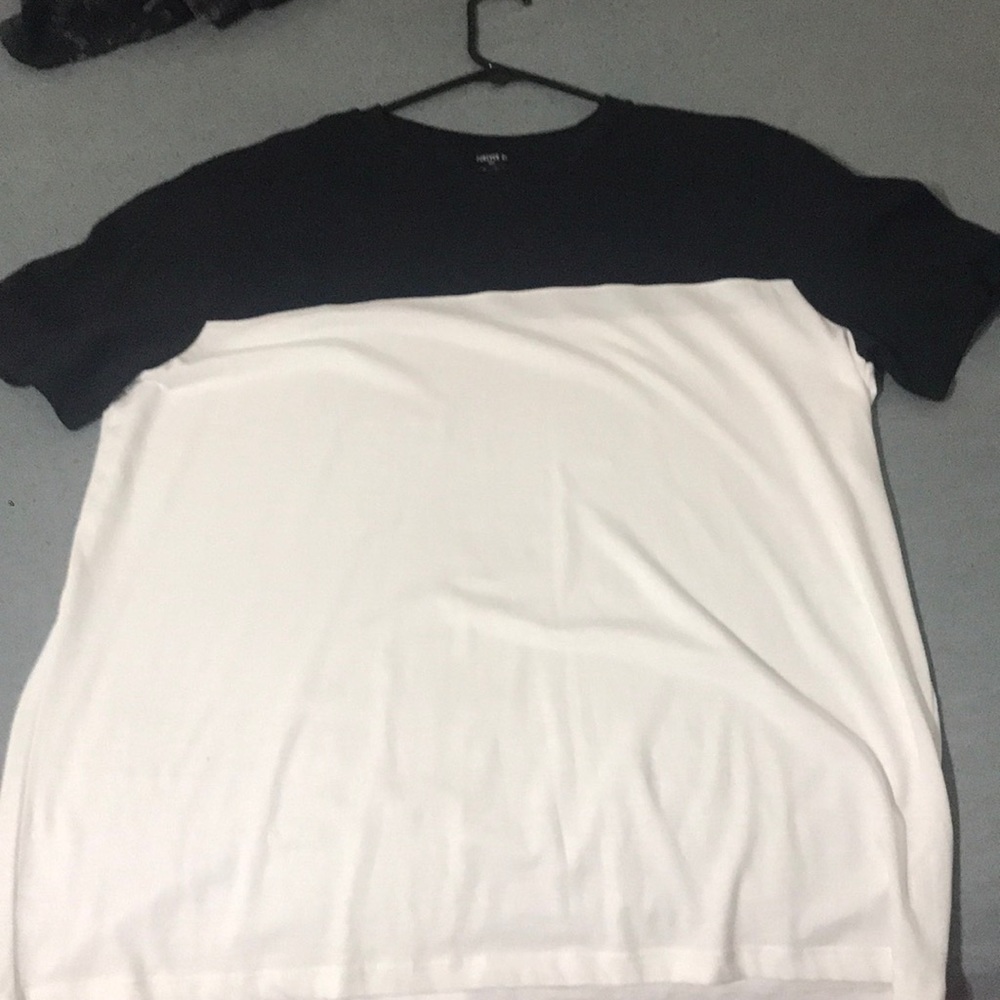 Black and White Forever 21 T-Shirt